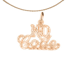 Anhänger „No Code“ aus 14-karätigem oder 18-karätigem Gold