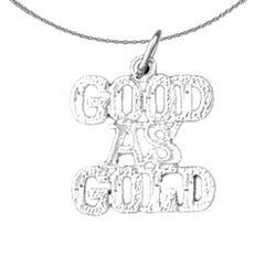 Anhänger mit Spruch „Good As Gold“ aus 14 Karat oder 18 Karat Gold