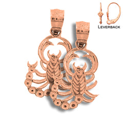 14K or 18K Gold Scorpion Earrings