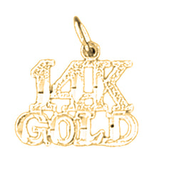 14K or 18K Gold Gold Saying Pendant