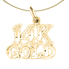 14K or 18K Gold Gold Saying Pendant