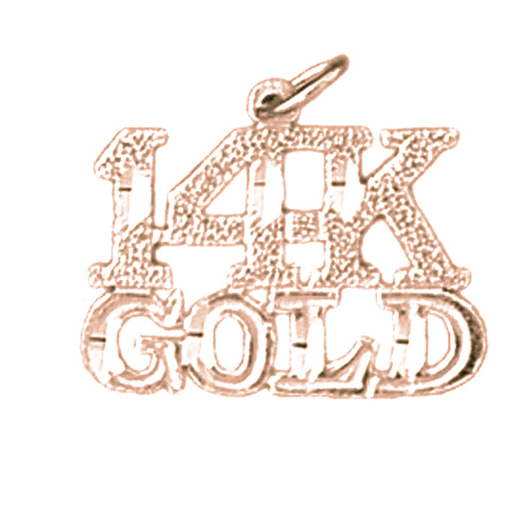 14K or 18K Gold Gold Saying Pendant