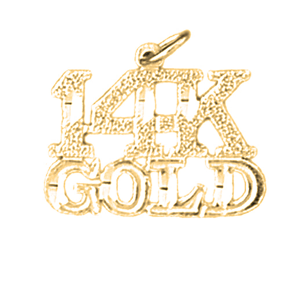 14K or 18K Gold Gold Saying Pendant