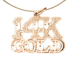 14K or 18K Gold Gold Saying Pendant