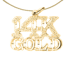 14K oder 18K Gold Gold Spruch Anhänger