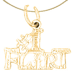 14K or 18K Gold #1 Flirt Saying Pendant