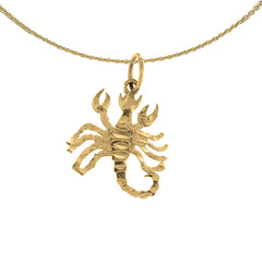 14K or 18K Gold Crab Pendant