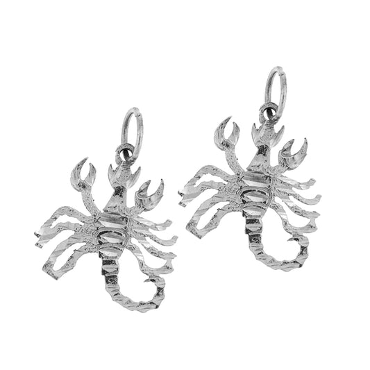 Sterling Silver 21mm Crab Earrings