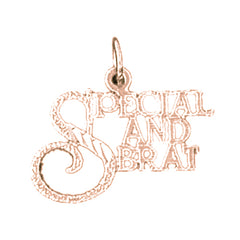 14K or 18K Gold Special And Brat Saying Pendant