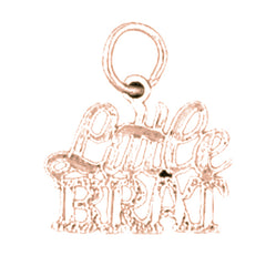 14K or 18K Gold Little Brat Saying Pendant