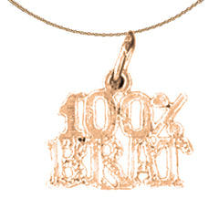 14K or 18K Gold 100% Brat Saying Pendant