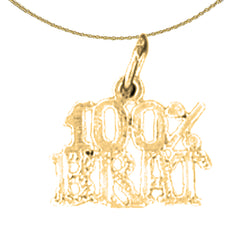 Anhänger mit Brat-Spruch aus 14 Karat oder 18 Karat Gold, 100 %