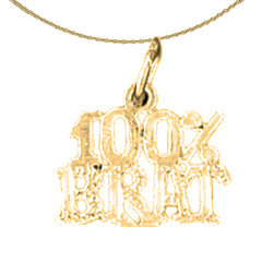 14K or 18K Gold 100% Brat Saying Pendant