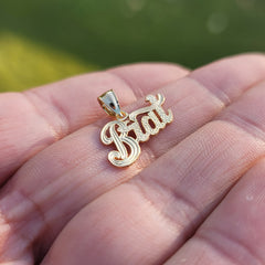 14K or 18K Gold Brat Saying Pendant