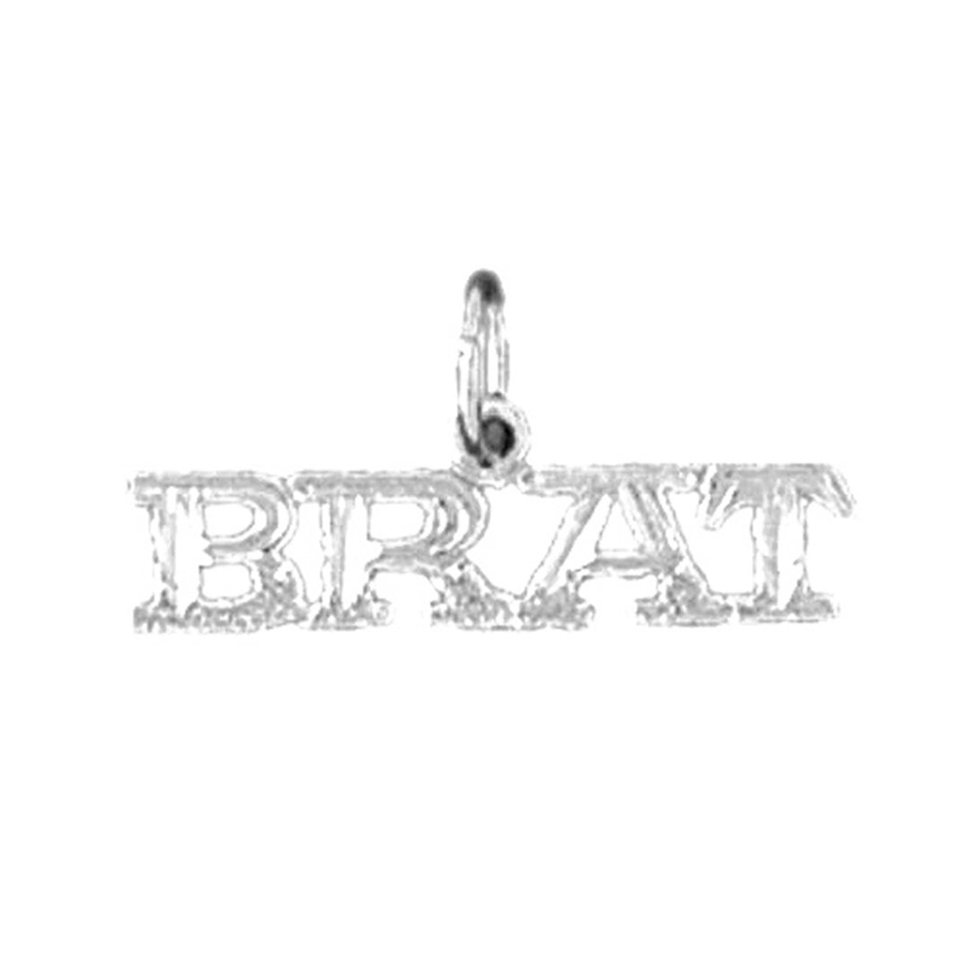 14K or 18K Gold Brat Saying Pendant