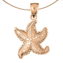 10K, 14K or 18K Gold Starfish Pendant