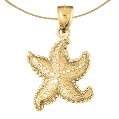 10K, 14K or 18K Gold Starfish Pendant