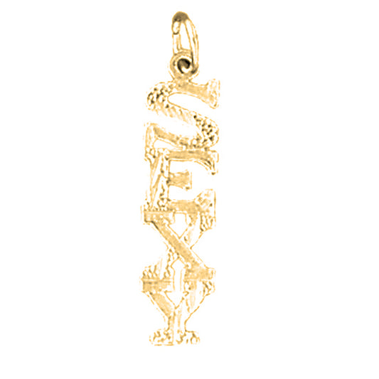 14K or 18K Gold Sexy Saying Pendant