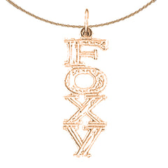 14K or 18K Gold Foxy Saying Pendant