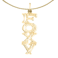 14K or 18K Gold Foxy Saying Pendant