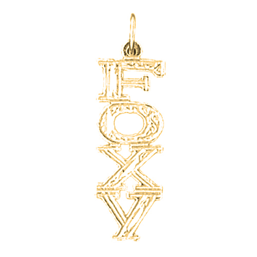 14K or 18K Gold Foxy Saying Pendant