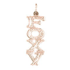 14K or 18K Gold Foxy Saying Pendant