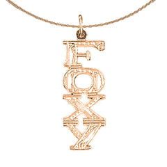 14K or 18K Gold Foxy Saying Pendant