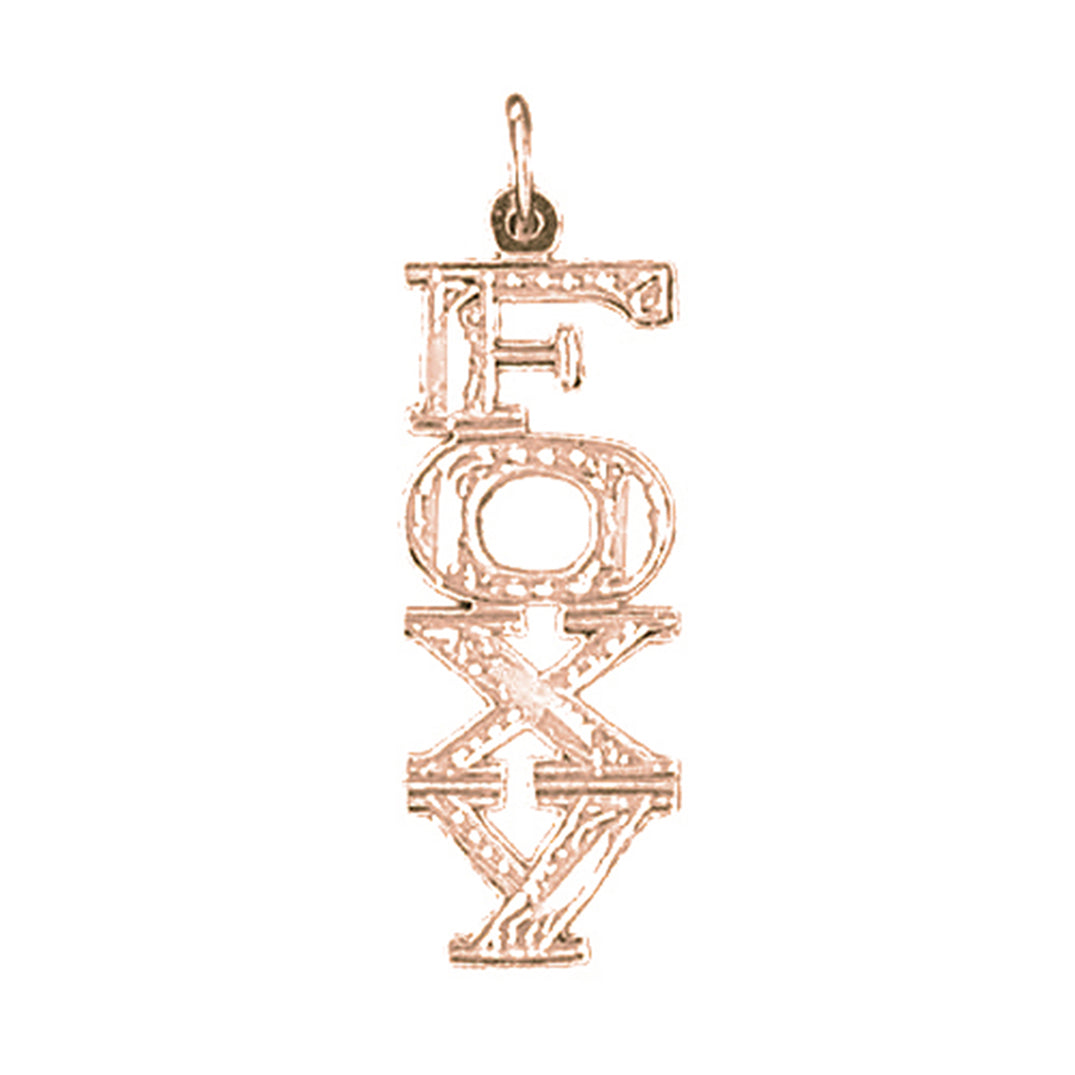 14K or 18K Gold Foxy Saying Pendant