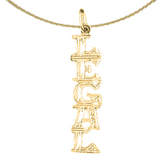 14K or 18K Gold Legal Saying Pendant