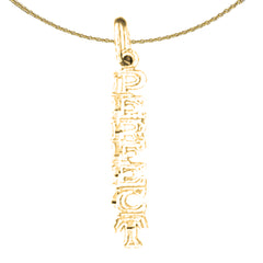 14K or 18K Gold Perfect Saying Pendant
