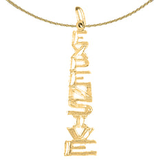 14K or 18K Gold Expensive Saying Pendant