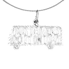 14K or 18K Gold Bus Drivers Do It On Time Saying Pendant