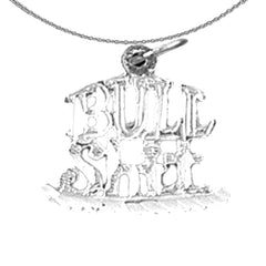 Colgante de oro de 14 quilates o 18 quilates con texto en inglés "Bull Shit Saying"