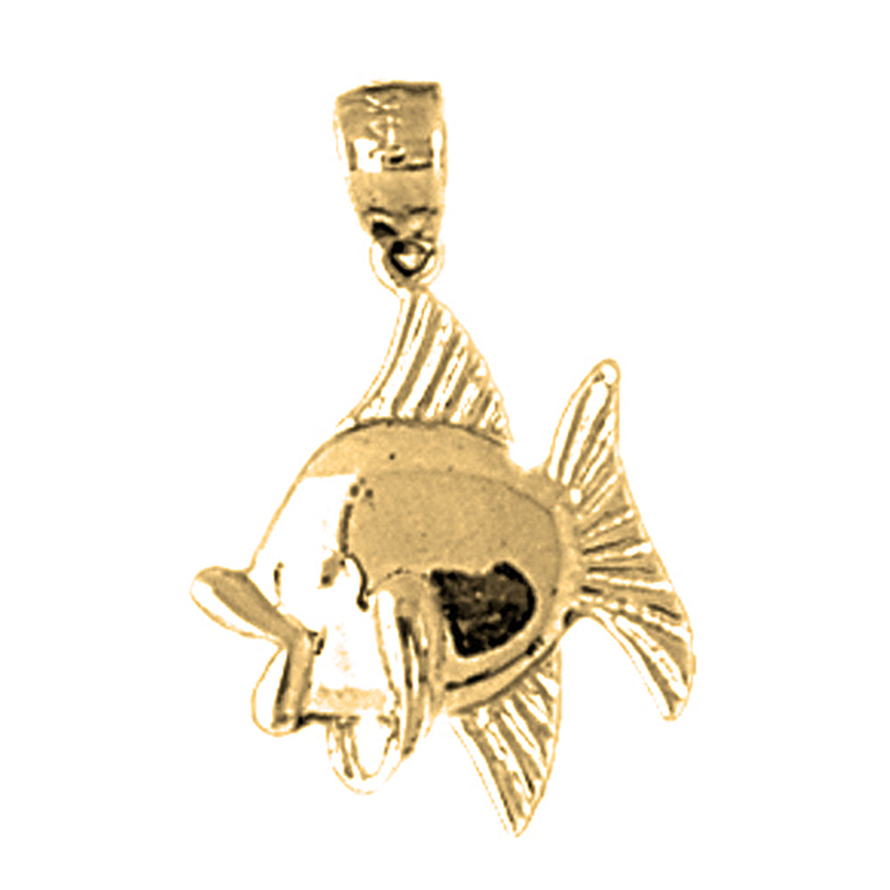 14K or 18K Gold Fish Pendant