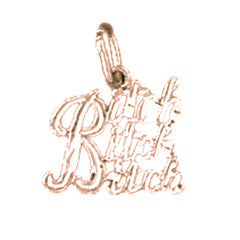 14K or 18K Gold Bitch Bitch Bitch Saying Pendant