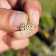 14K or 18K Gold Little Shit Saying Pendant