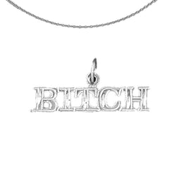 14K or 18K Gold Bitch Saying Pendant