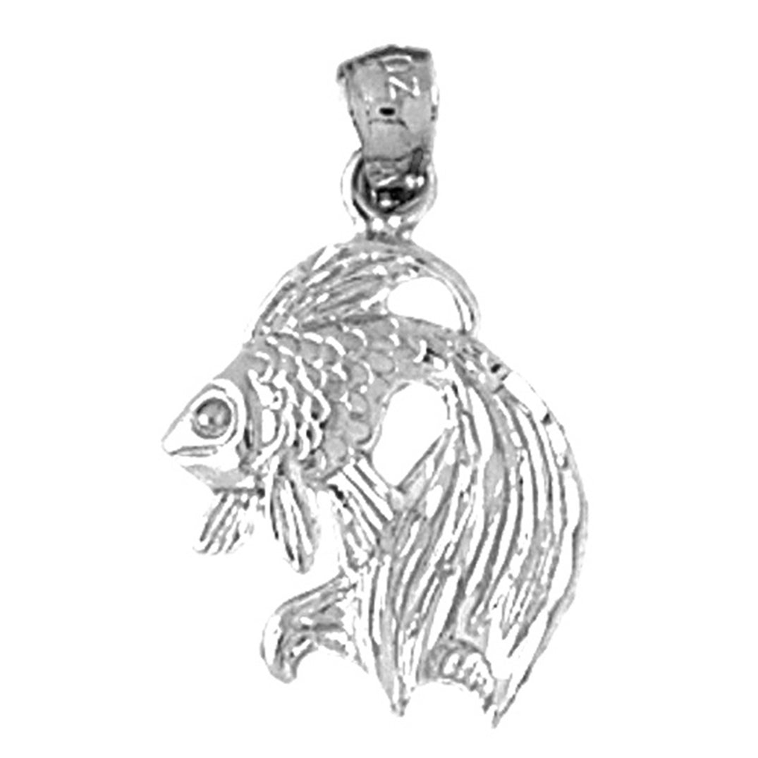 14K or 18K Gold Angelfish Pendant