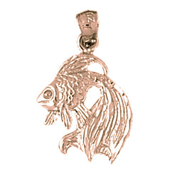 14K or 18K Gold Angelfish Pendant