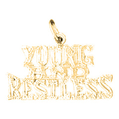 14K or 18K Gold Young And Restless Saying Pendant