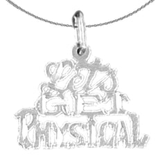 14K or 18K Gold Lets Get Physical Saying Pendant