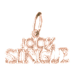 14K or 18K Gold 100% Single Saying Pendant