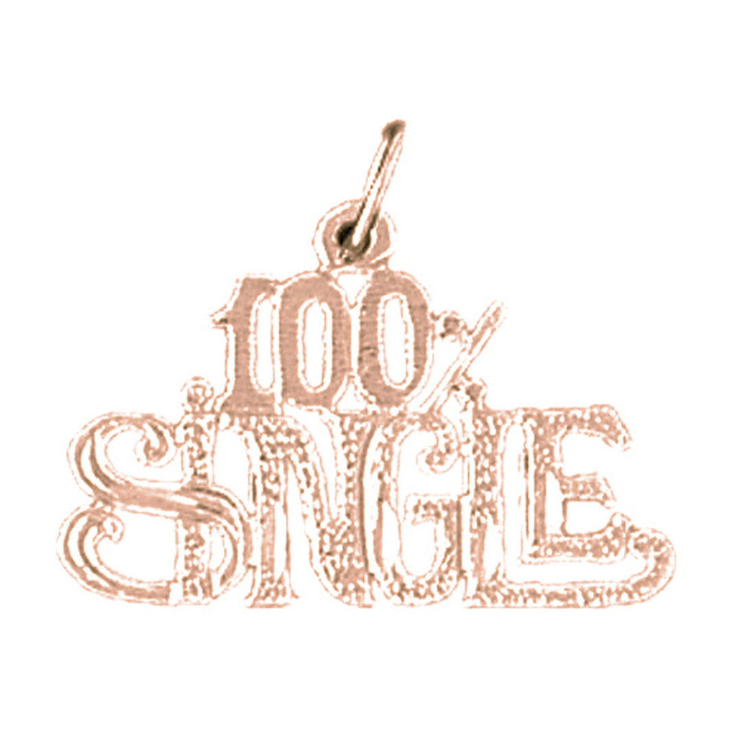 14K or 18K Gold 100% Single Saying Pendant