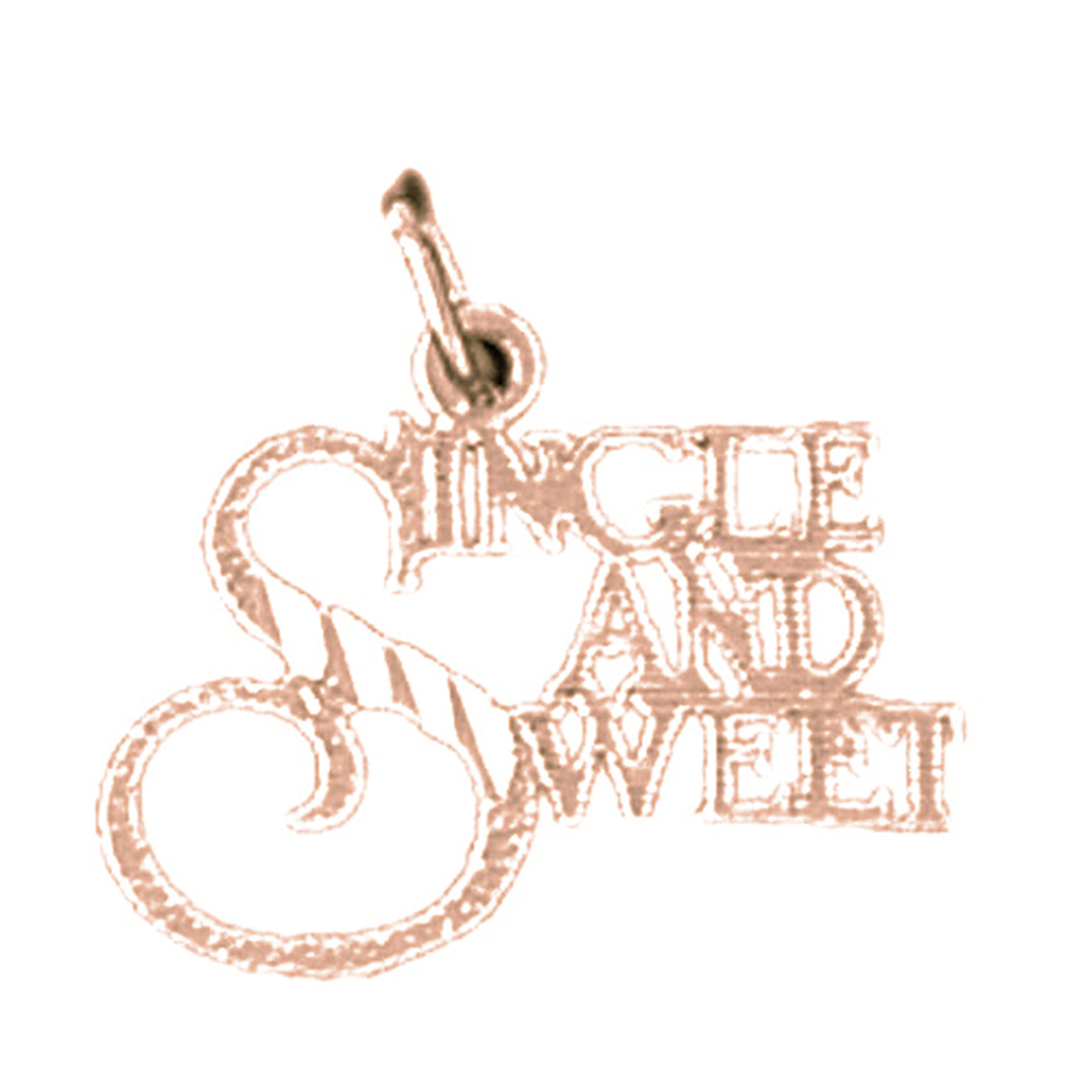 14K or 18K Gold Single And Sweet Saying Pendant