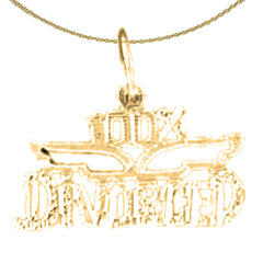 14K or 18K Gold 100% Divorced Saying Pendant