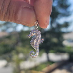 10K, 14K or 18K Gold Seahorse Pendant