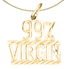 14K or 18K Gold 99% Virgin Saying Pendant