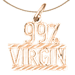 14K or 18K Gold 99% Virgin Saying Pendant