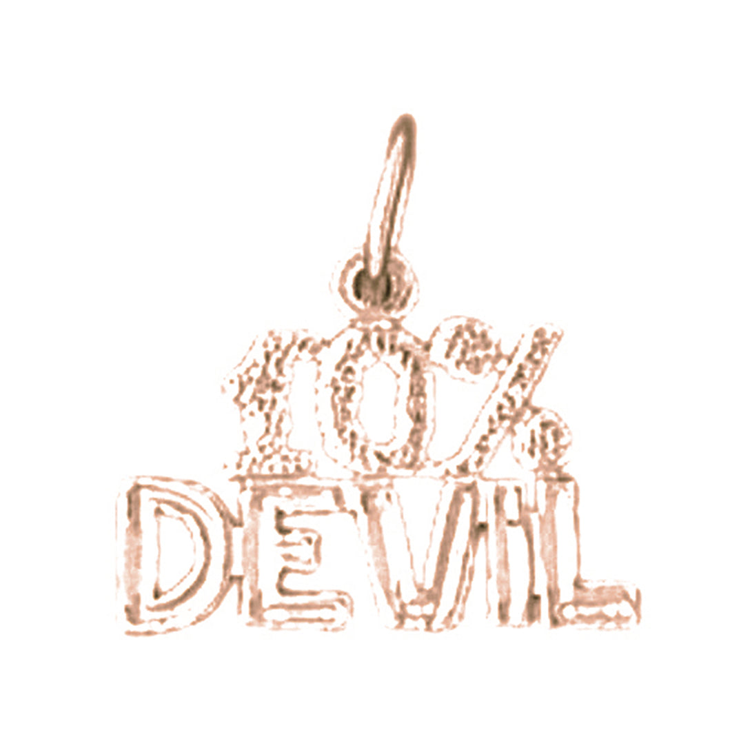 14K or 18K Gold 10% Devil Saying Pendant