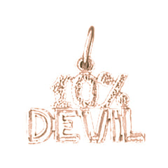 14K or 18K Gold 10% Devil Saying Pendant